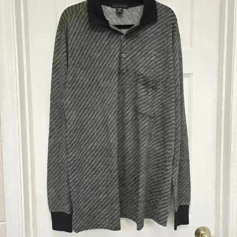 Metropolitan View Men's Golf Longsleeve Polo,Size XL